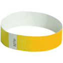 Event Wristbands Tyvek Stock - Solid 100 / Goldenrod Colored Wristbands<br><p style=